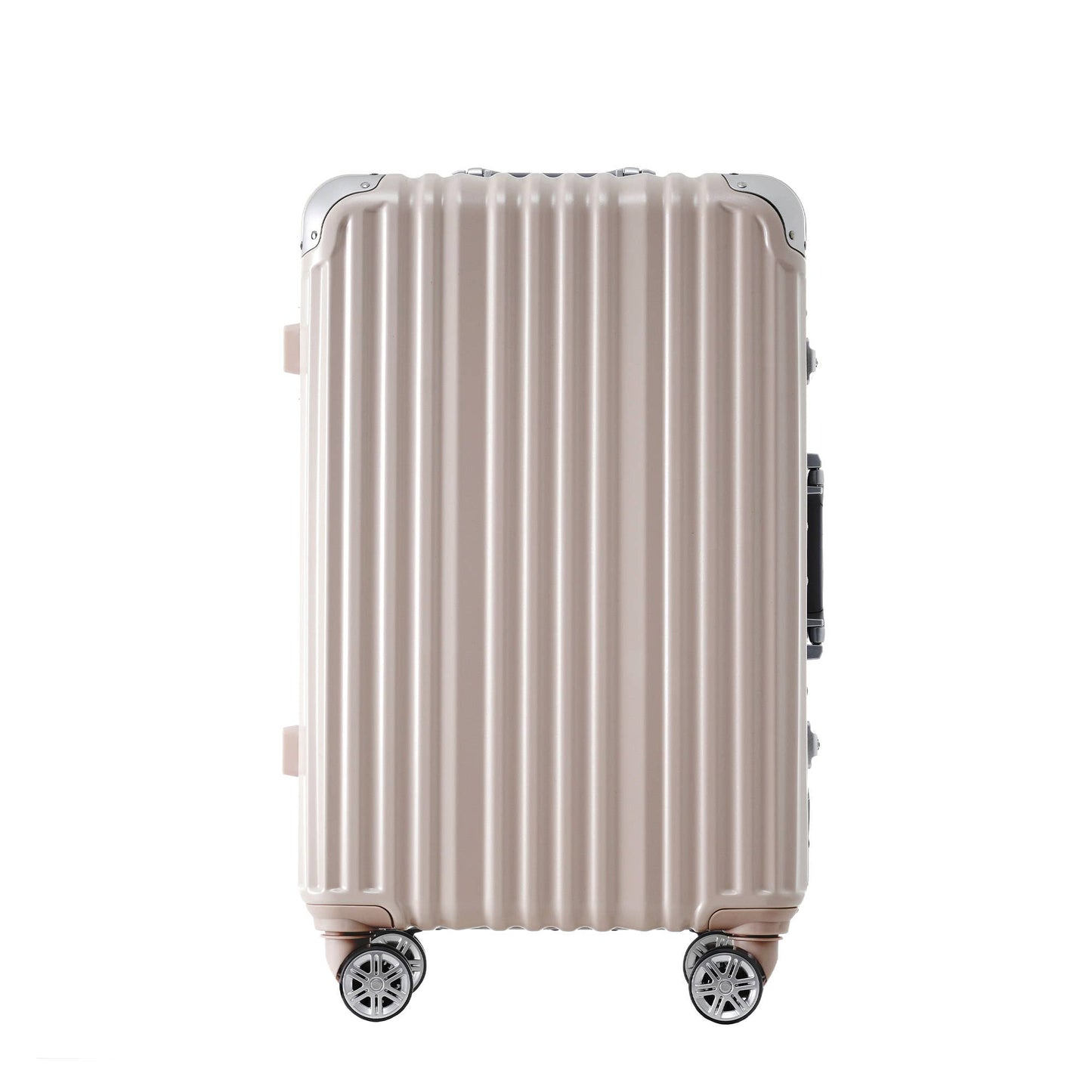 20in Aluminum Luggage with USB, Spinner Wheels & TSA Lock - Pink