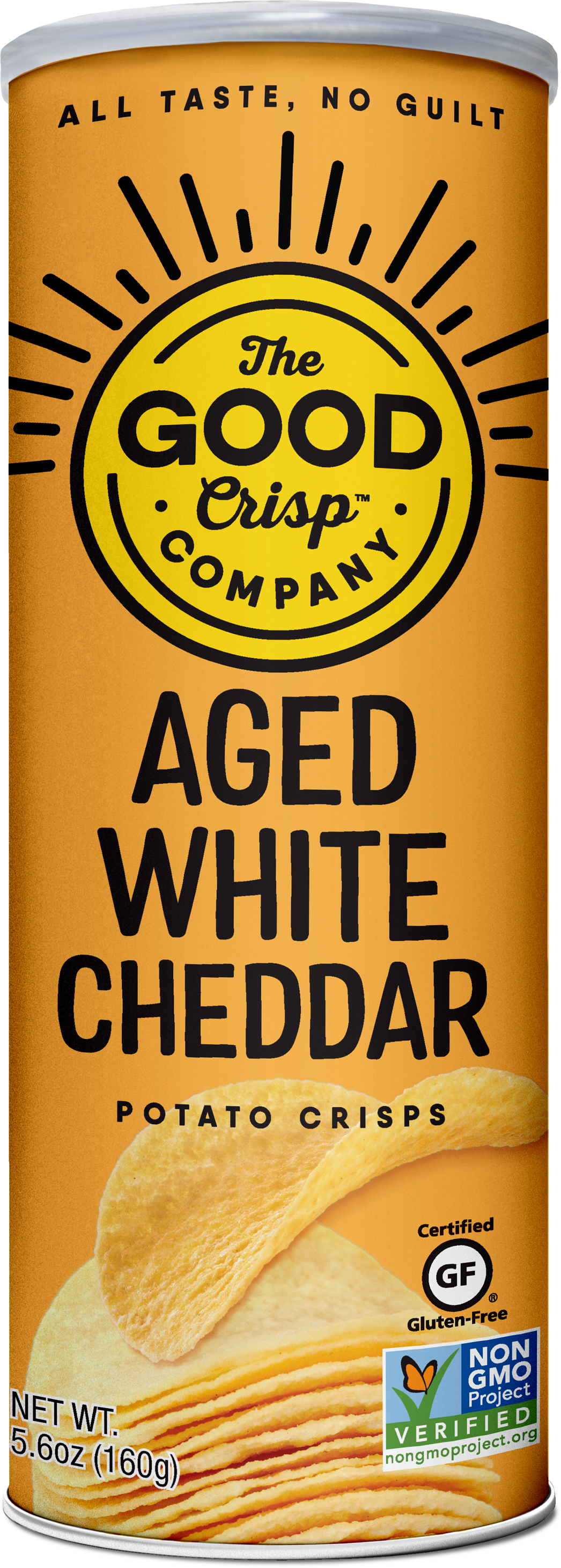 Aged White Cheddar Chips - 5.6oz Cans (Case of 8)