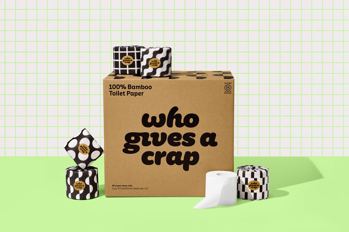 Premium 100% Bamboo Toilet Paper - 48 Rolls