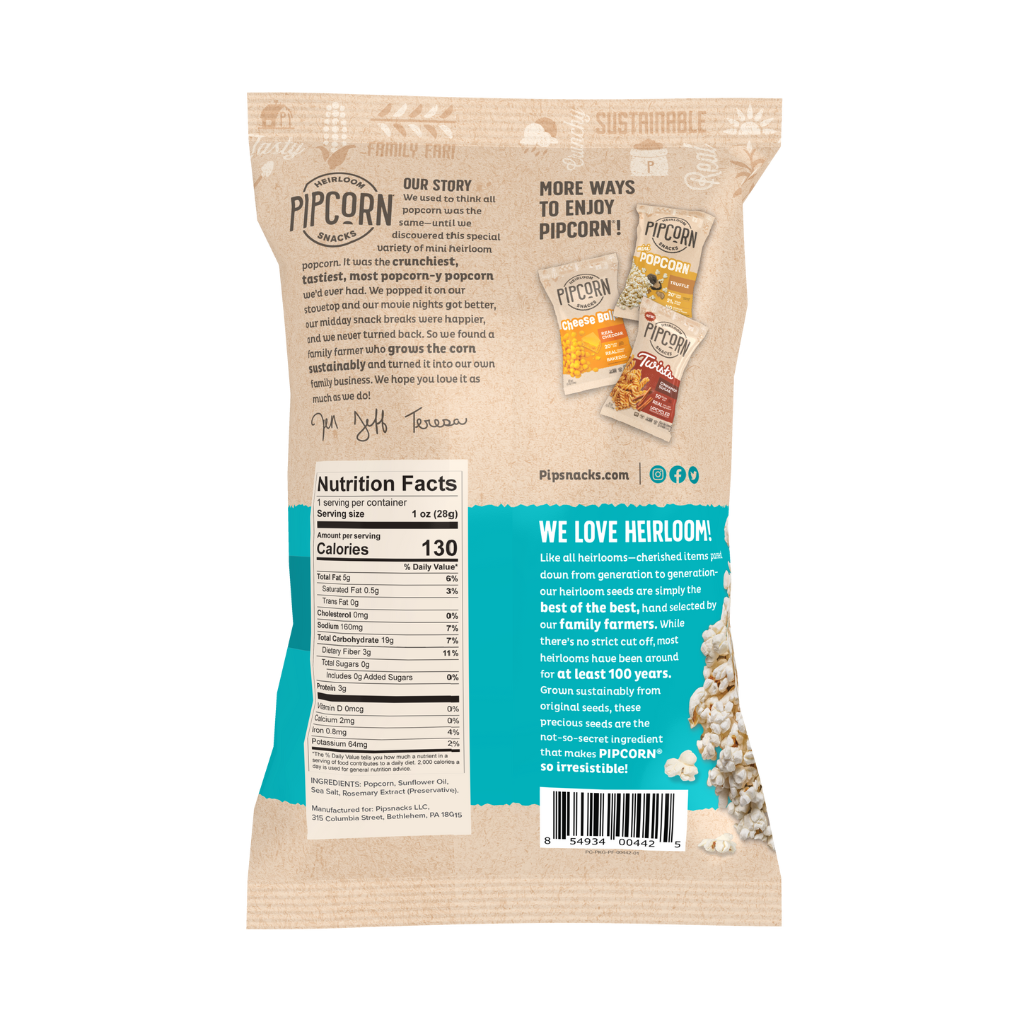 Sea Salt Mini Popcorn 1oz Single-Serve (24 Bags in 1 Case)