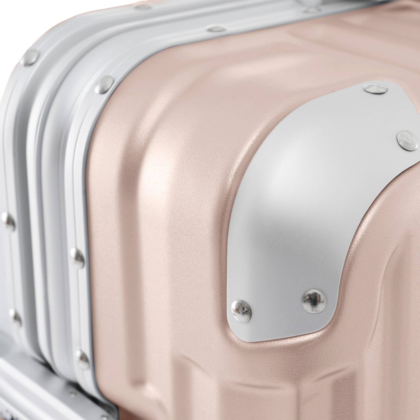 20in Aluminum Luggage with USB, Spinner Wheels & TSA Lock - Pink
