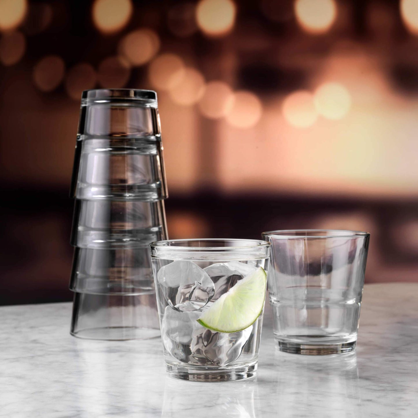 Libbey Restaurant Stacking DOF Glass, 12 oz, Set of 12