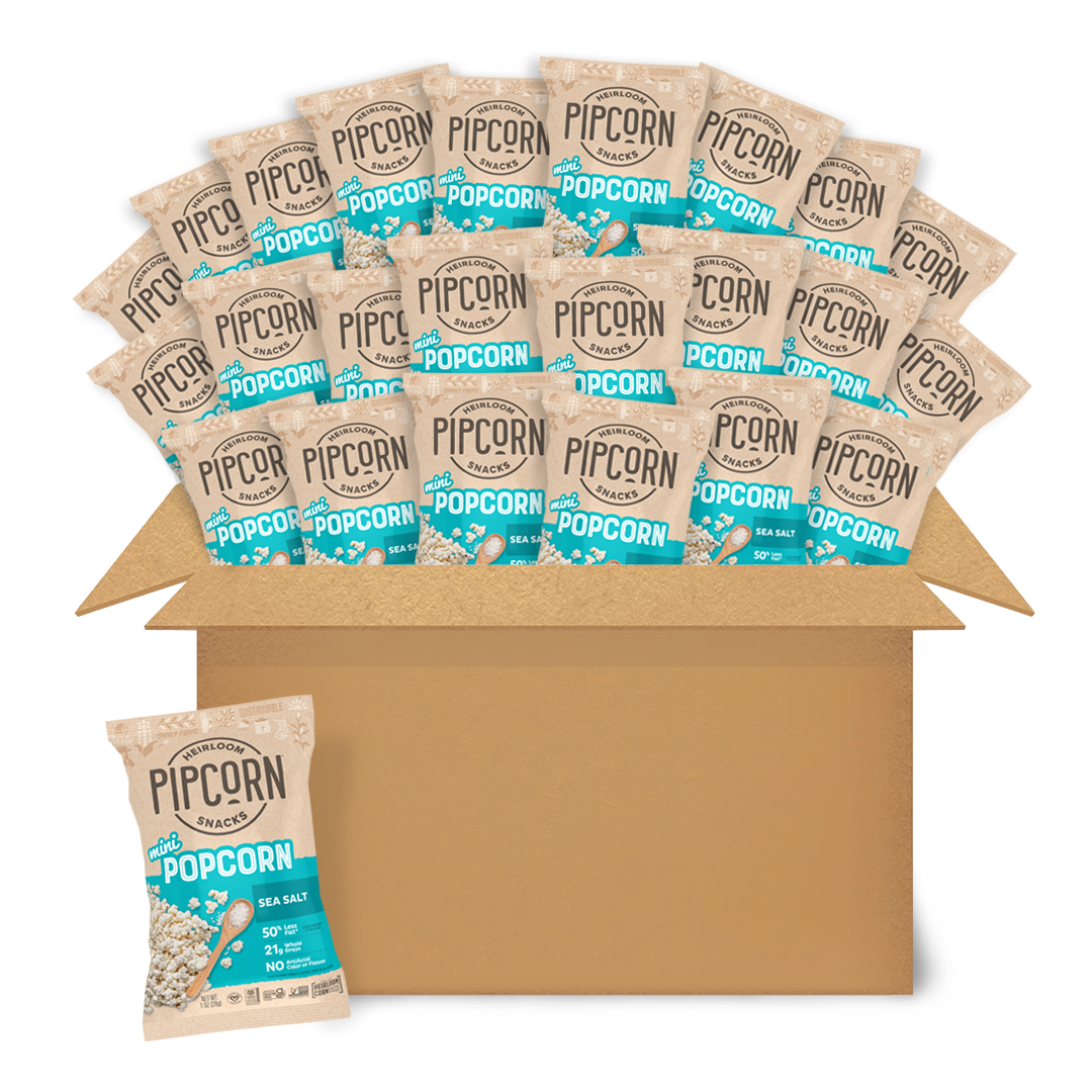 Sea Salt Mini Popcorn 1oz Single-Serve (24 Bags in 1 Case)