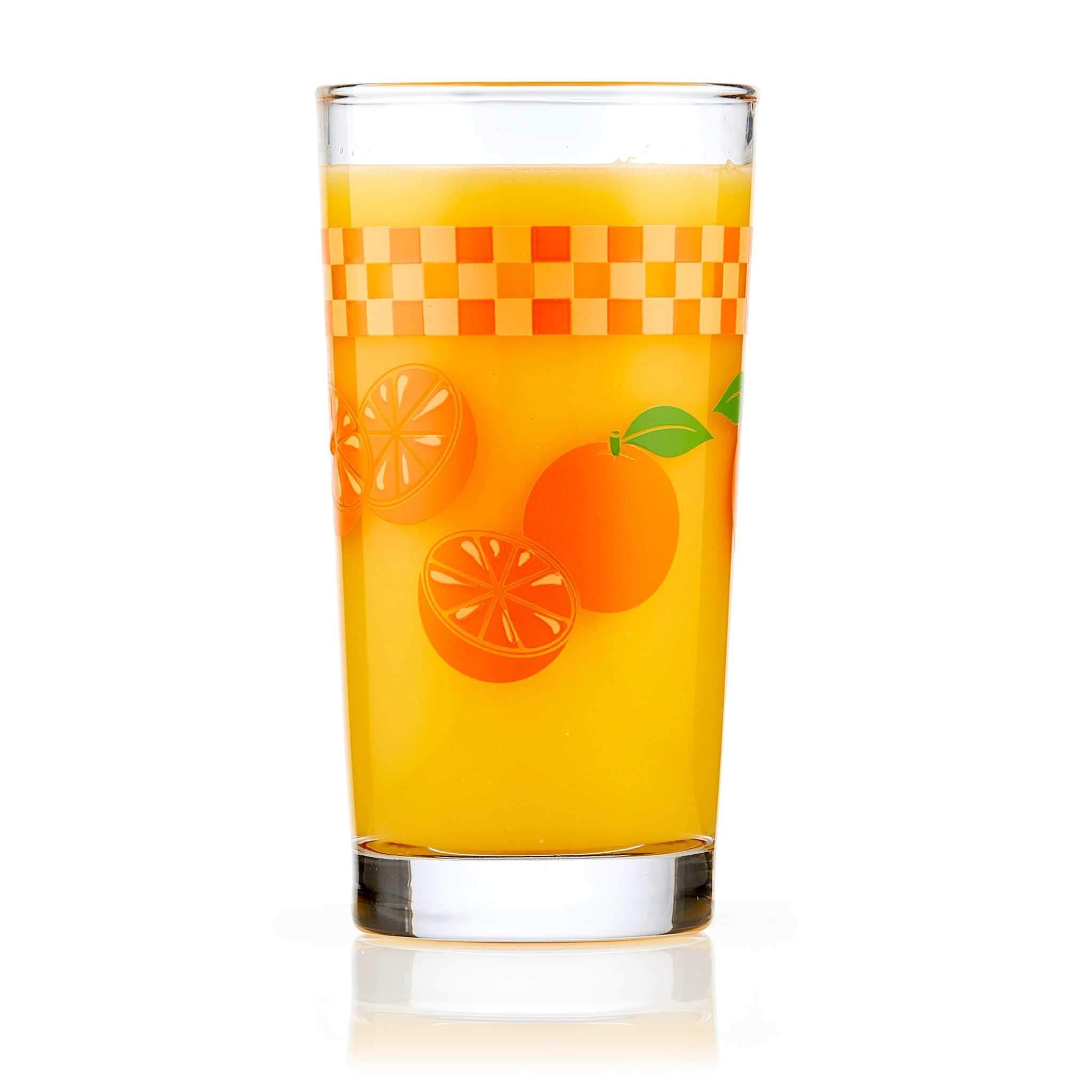 Libbey Vintage Juice Glasses, 11-ounce, Assorted, Set of 4