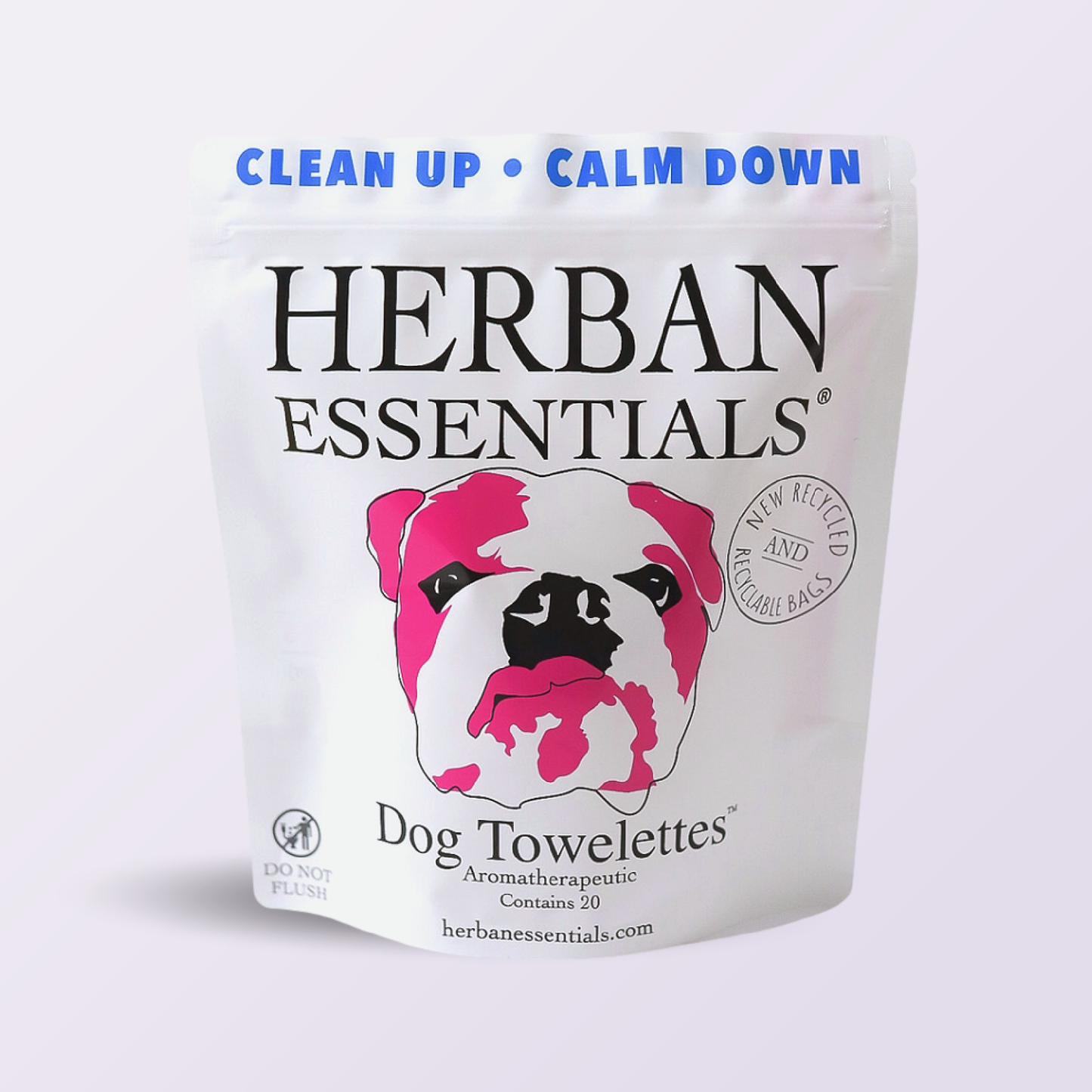 Dog Towelettes - 20 Individual Lavender Essential Oil Wipes