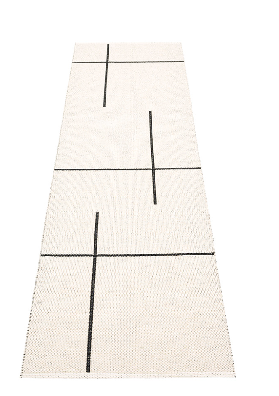 Georgica Beach Plastic Floor Mats Black/Vanilla