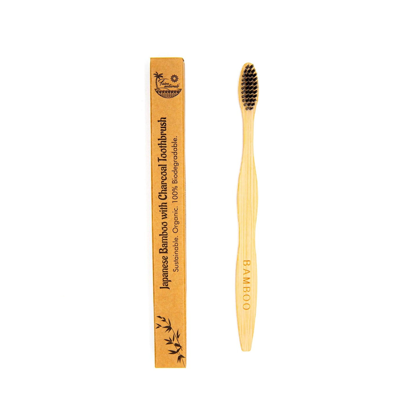 Japanese Bamboo Toothbrushes, Set of 6