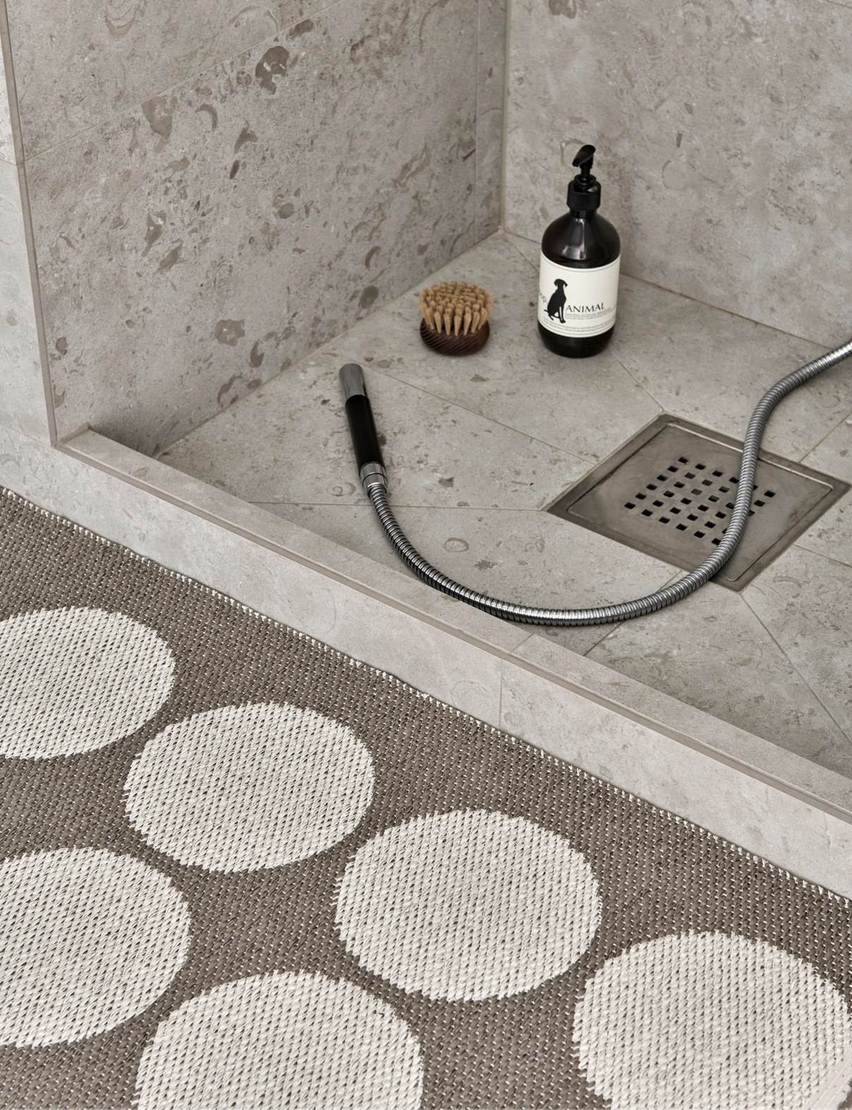 Wainscott Plastic Floor Mats Walnut/Linen