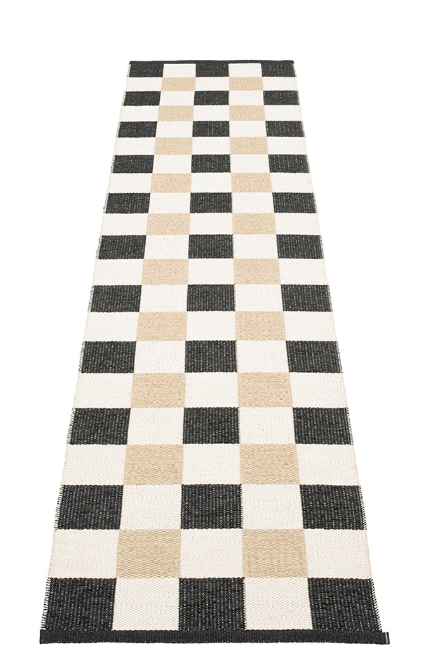 Wiborg Beach Plastic Floor Mats Black/Vanilla/Beige