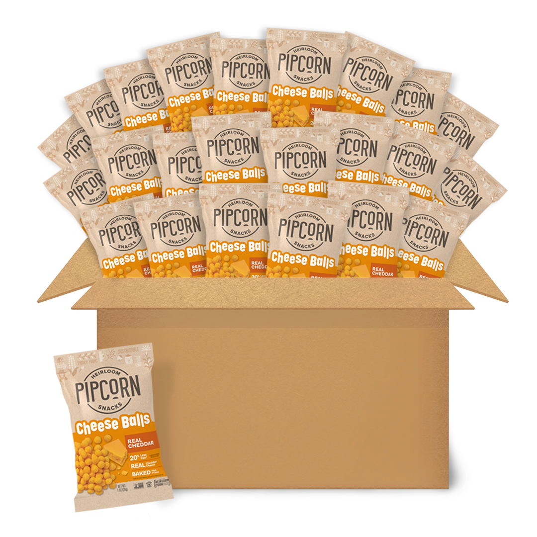 Cheddar Cheese Balls, 1oz Single-Serve (24 Bags in 1 Case)