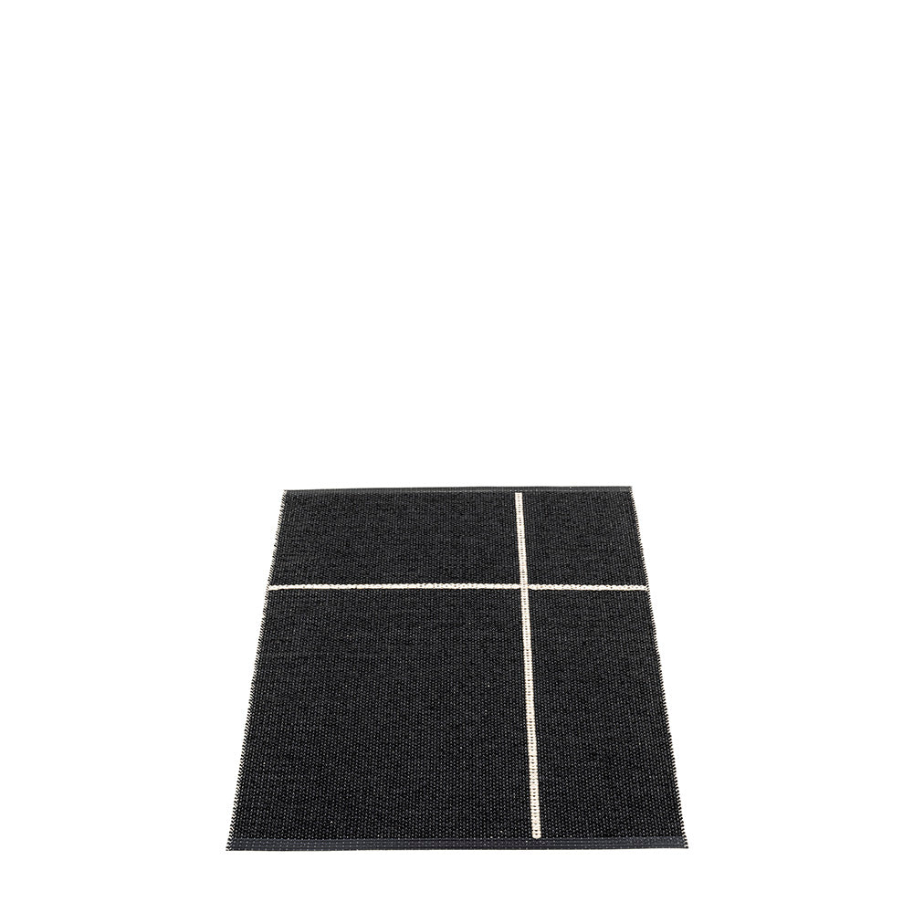 Amagansett Plastic Floor Mats Black/Vanilla (Multiple Sizes)