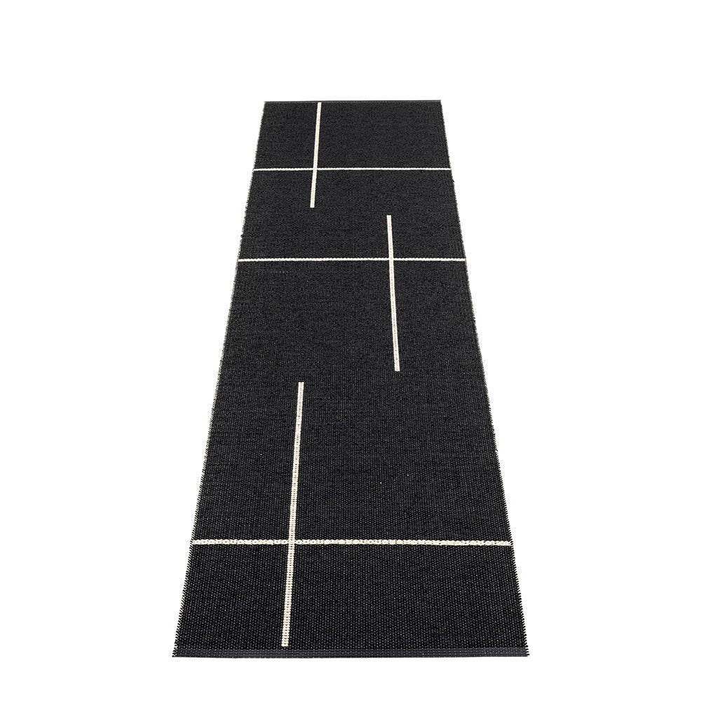 Georgica Beach Plastic Floor Mats Black/Vanilla