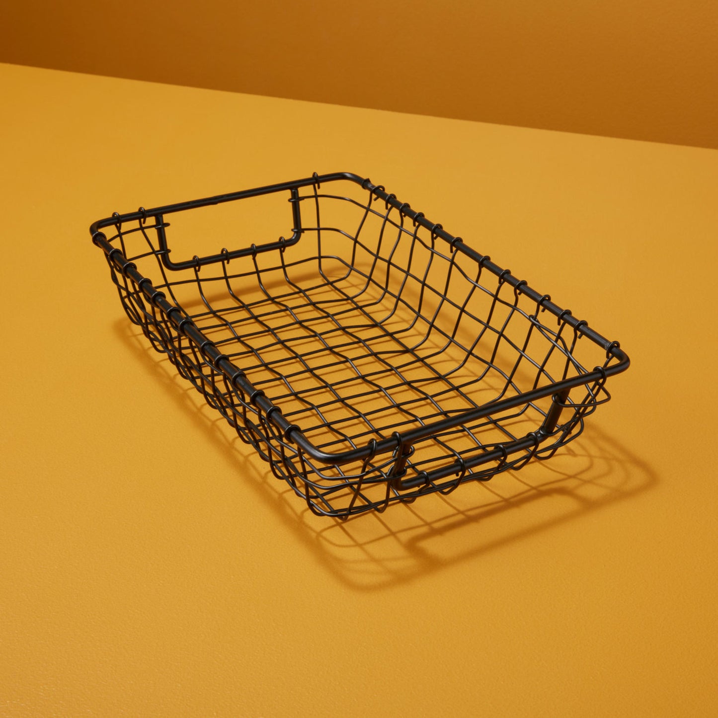 Black Rectangular Wire Basket, Small