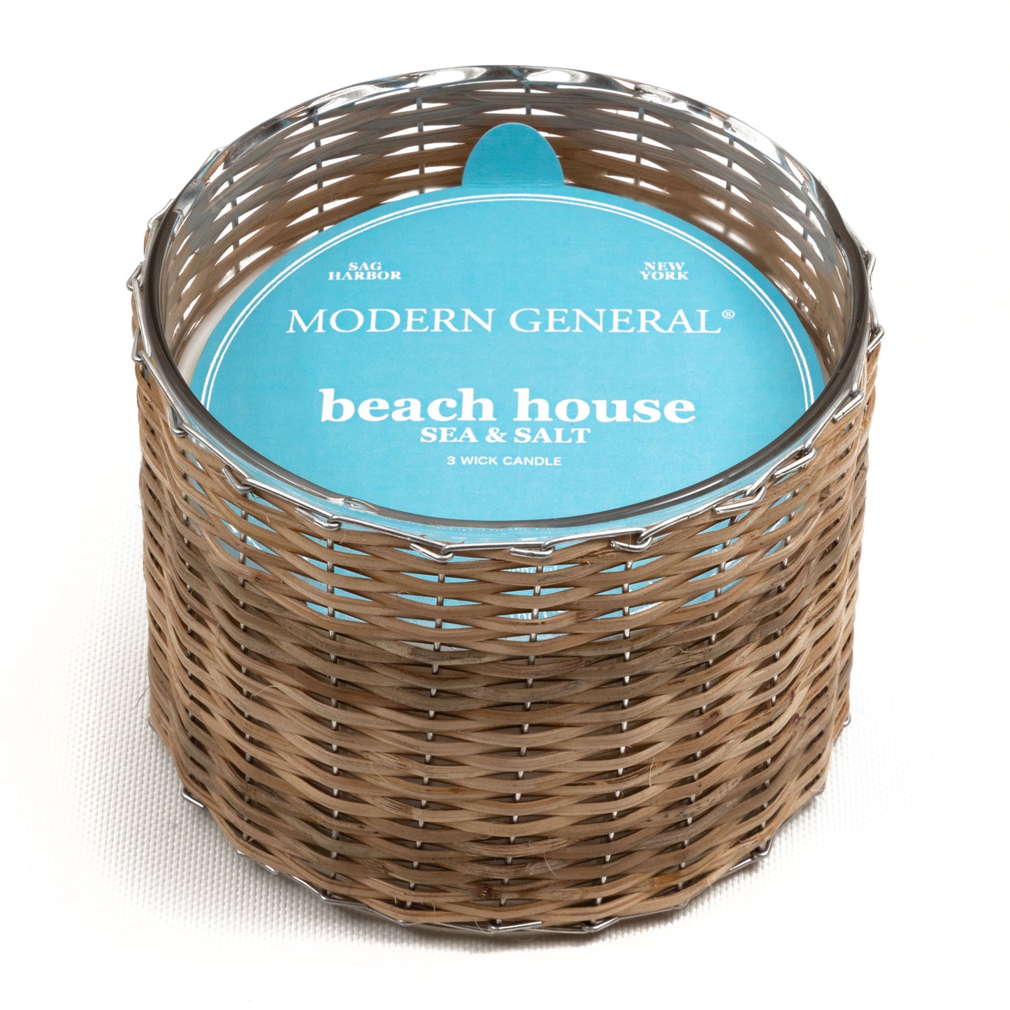 Beach House Woven 3-Wick Candle, 21oz.