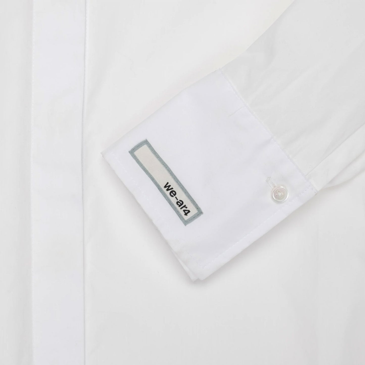 Collarless Shirt in Off White
