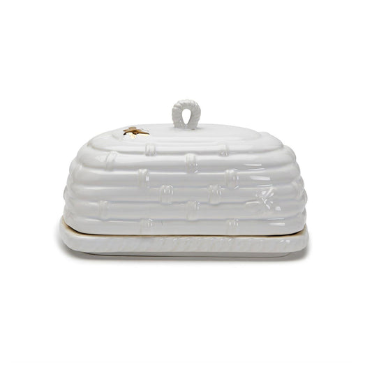 Golden Bee Covered Butter Dish