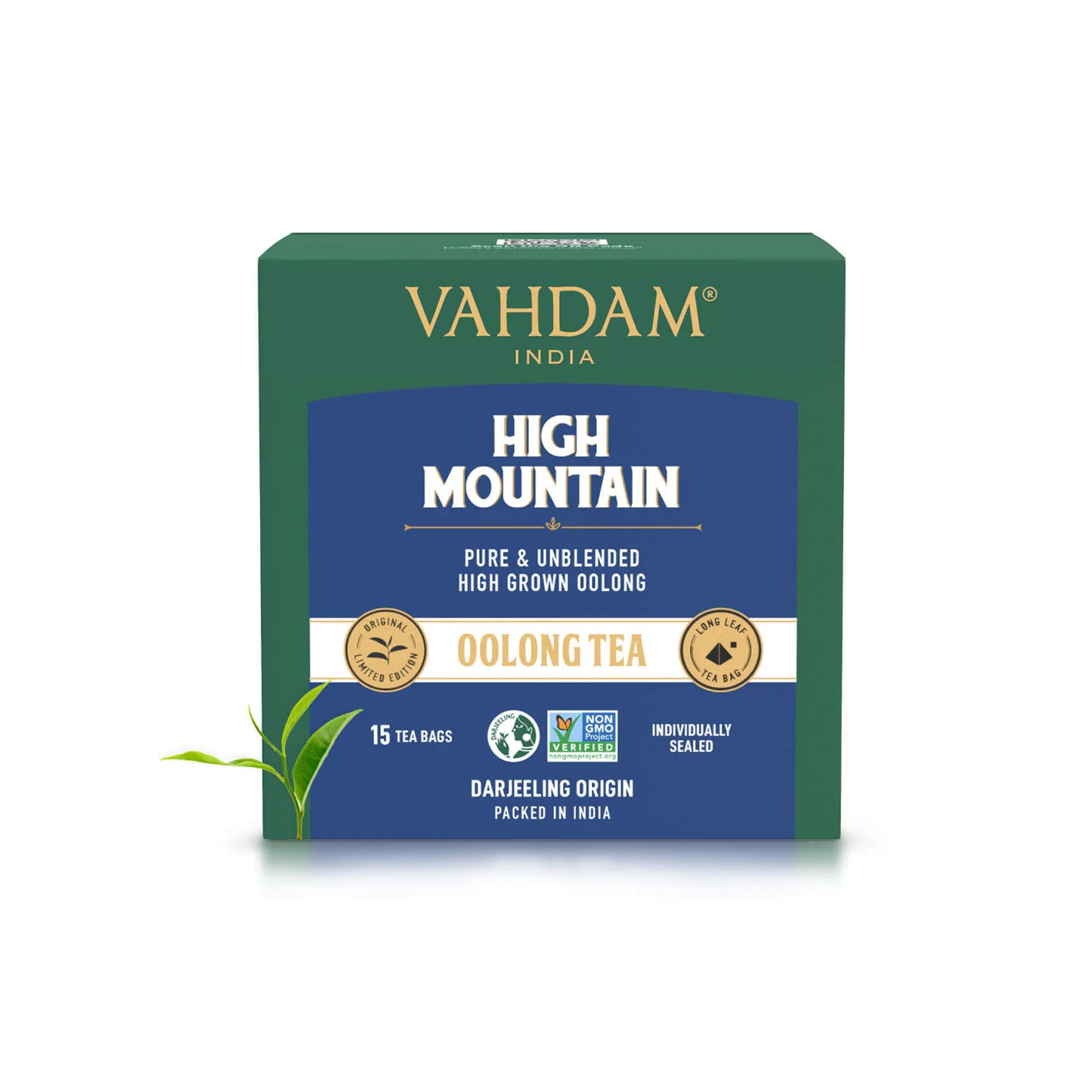 Vahdam Teas High Mountain Oolong Tea Bags, 15 Sachets