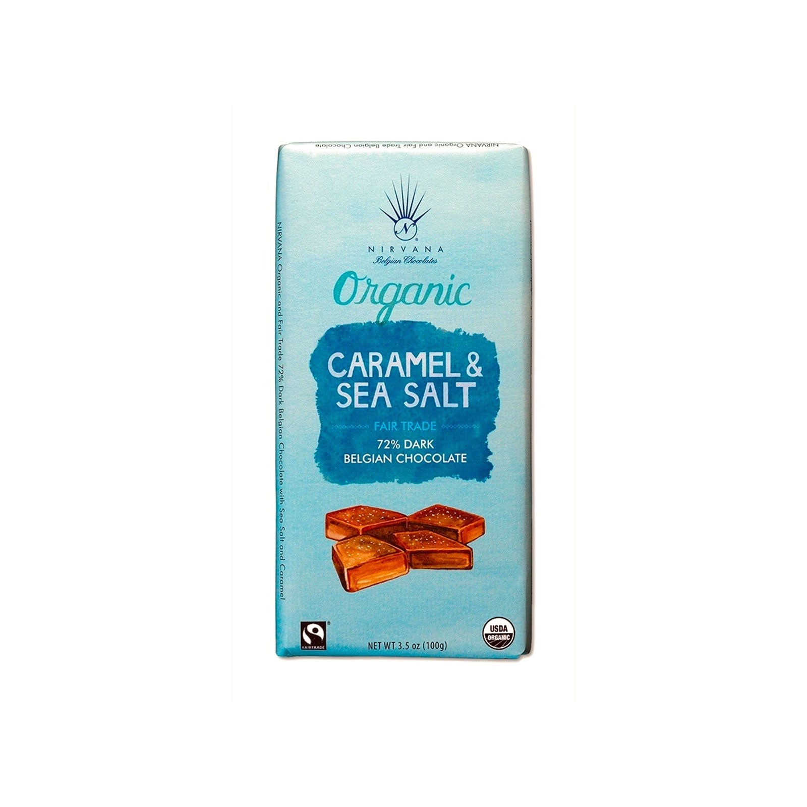 Nirvana Organic Dark Chocolate Bar, Caramel + Sea Salt – Sylvester & Co.  Modern General®