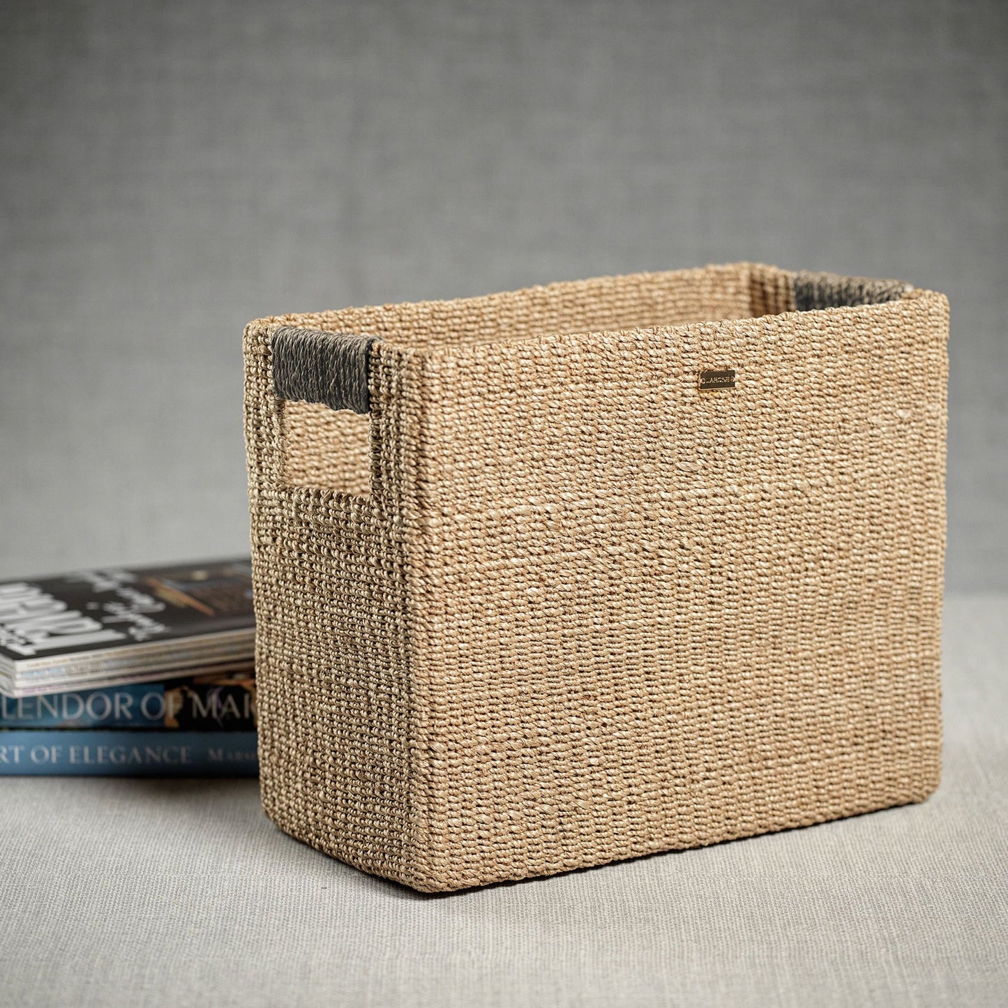 Rectangular Abaca Magazine Basket