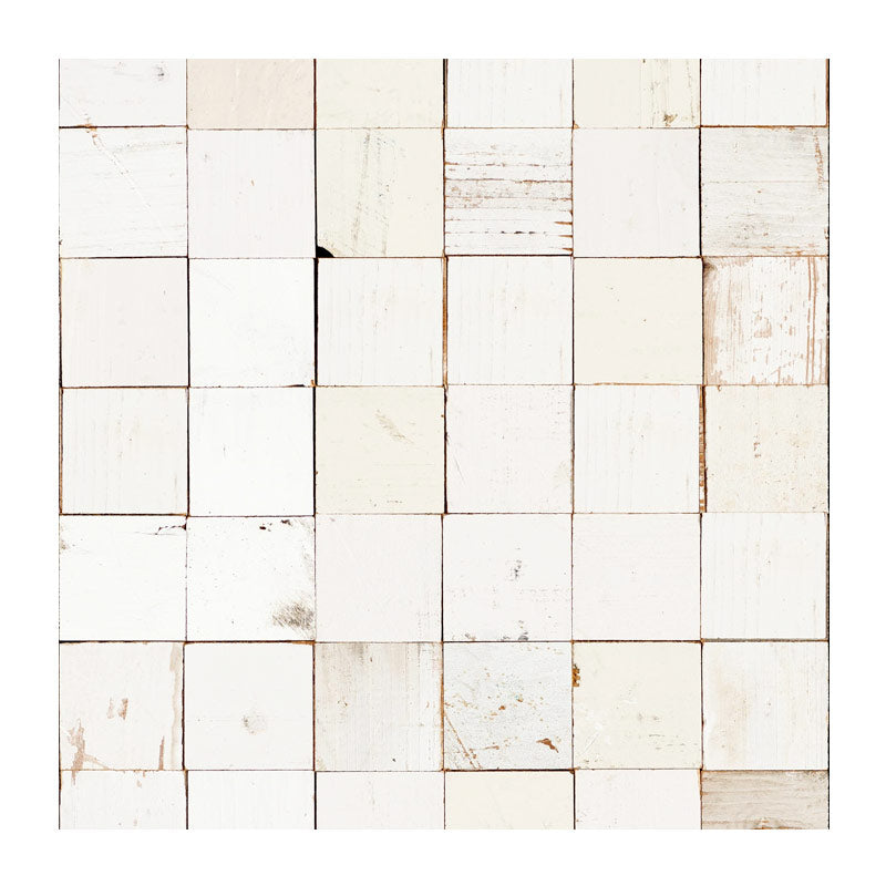 Wallpaper, White Mosaic Squares by Piet Hein Eek