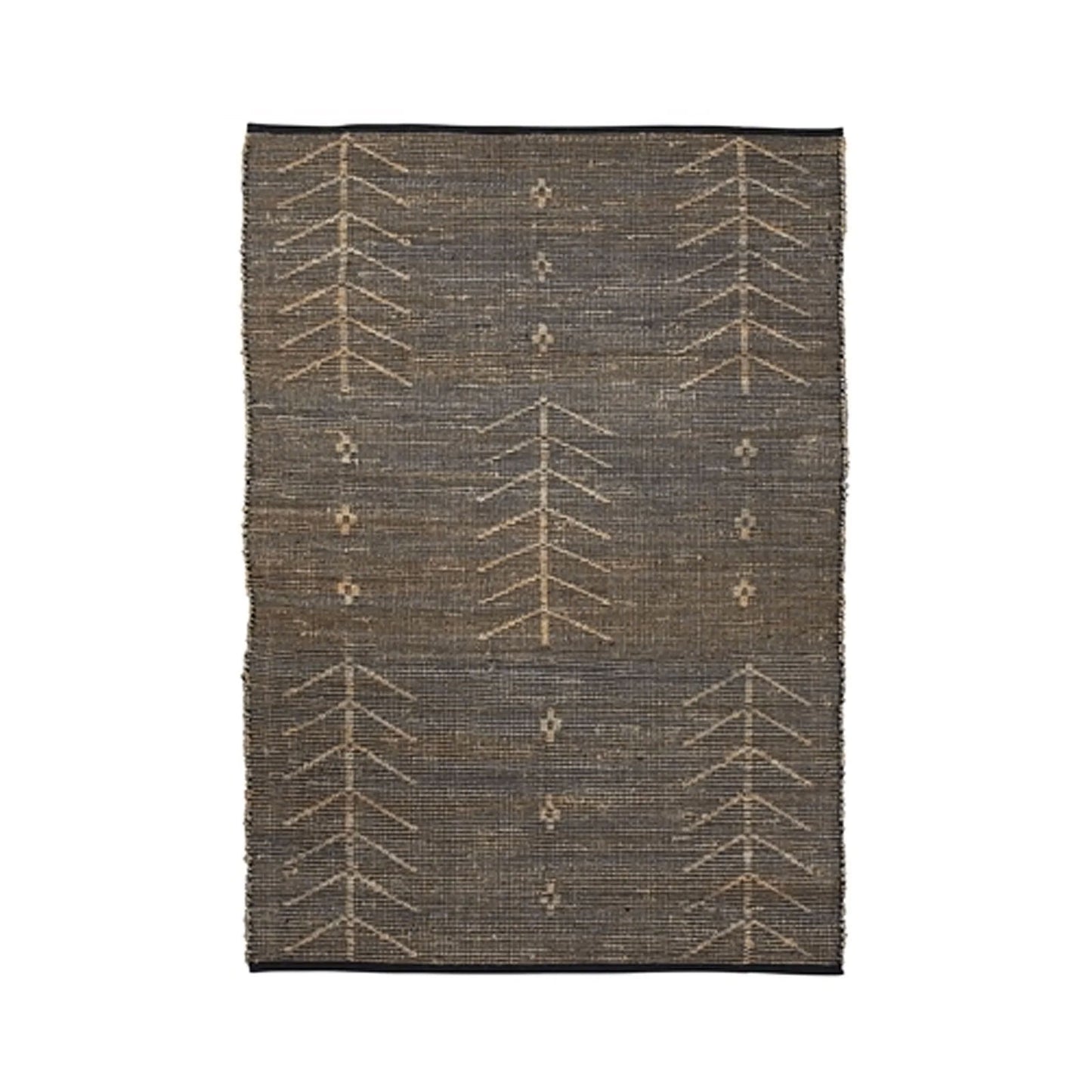 Hemp Malika Rug in Black (Multiple Sizes)