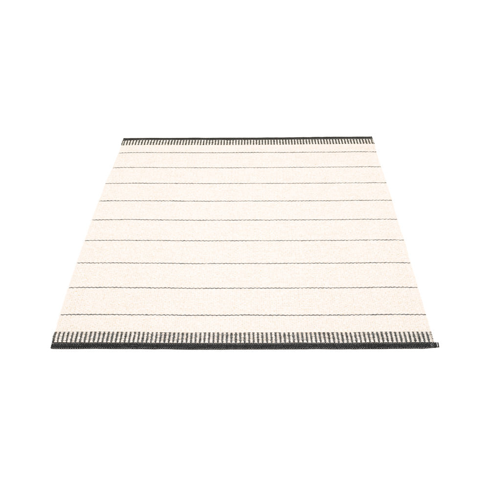 Coopers Beach Plastic Floor Mats Black/Vanilla/Granit Stripes (Multiple Sizes)