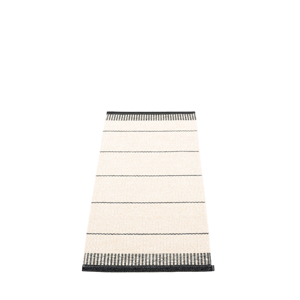 Coopers Beach Plastic Floor Mats Black/Vanilla/Granit Stripes (Multiple Sizes)