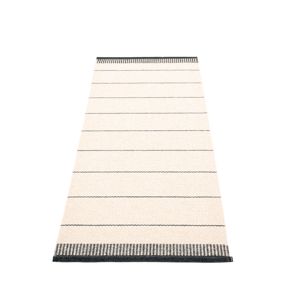 Coopers Beach Plastic Floor Mats Black/Vanilla/Granit Stripes (Multiple Sizes)