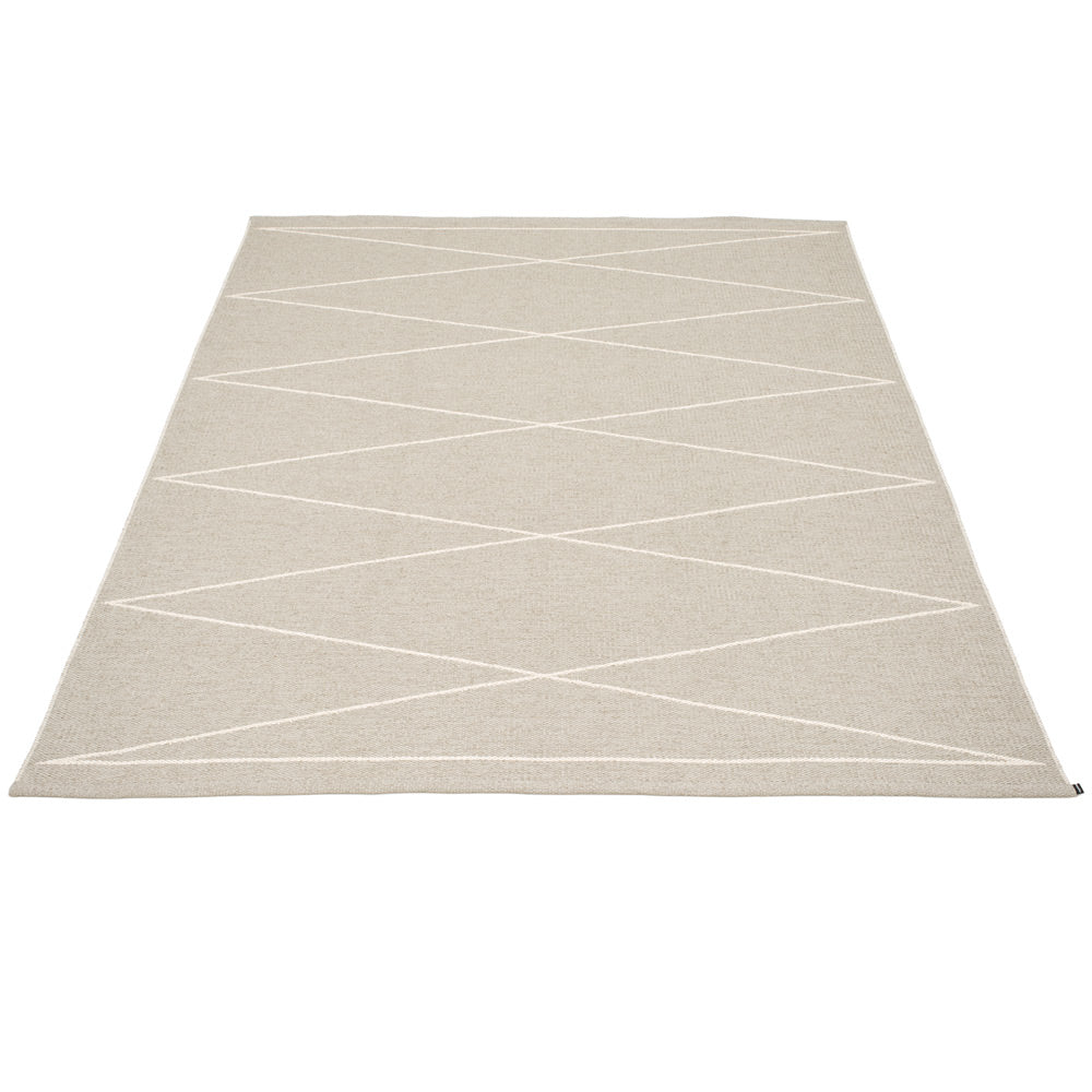 Navy Beach Plastic Floor Mats Linen/Vanilla (Multiple Sizes)