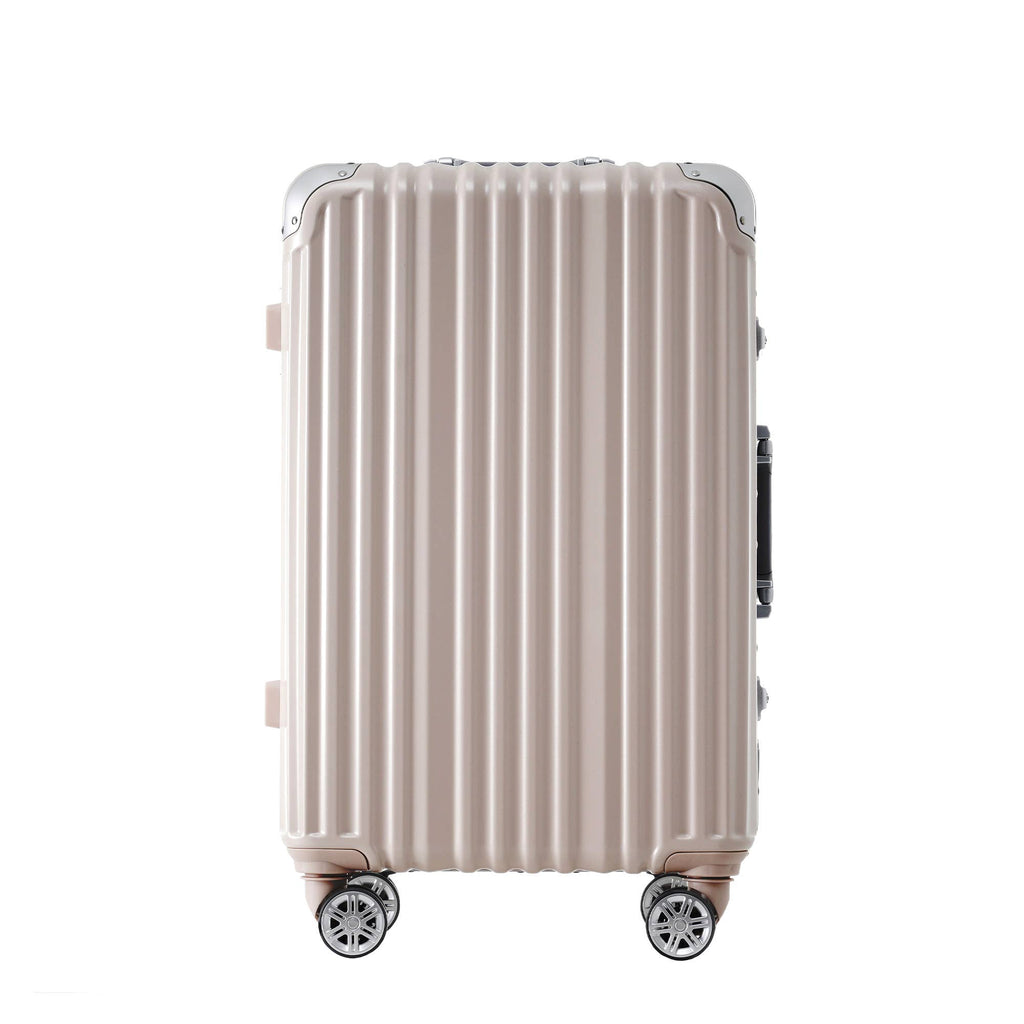 20in Aluminum Luggage with USB, Spinner Wheels & TSA Lock - Pink