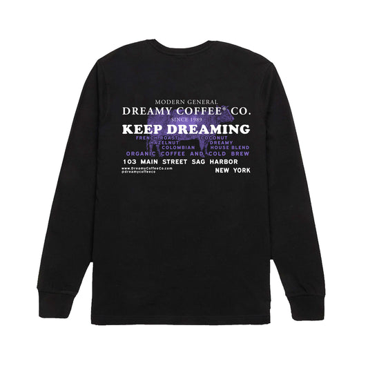 Keep Dreaming Long Sleeve T-Shirt in Black