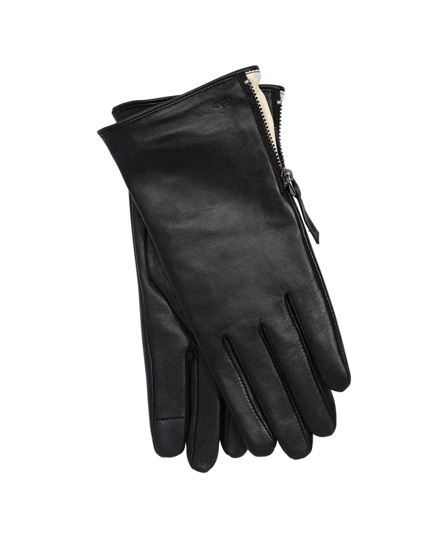 Leather Gloves With Zipper