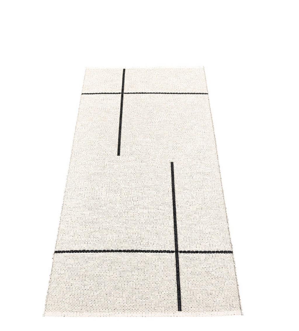 Georgica Beach Plastic Floor Mats Black/Vanilla