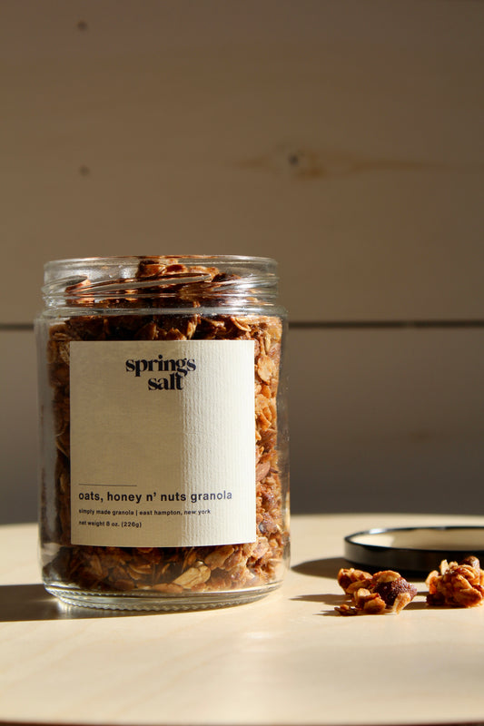 Springs Salt Oats, Honey and Nuts Granola Jar