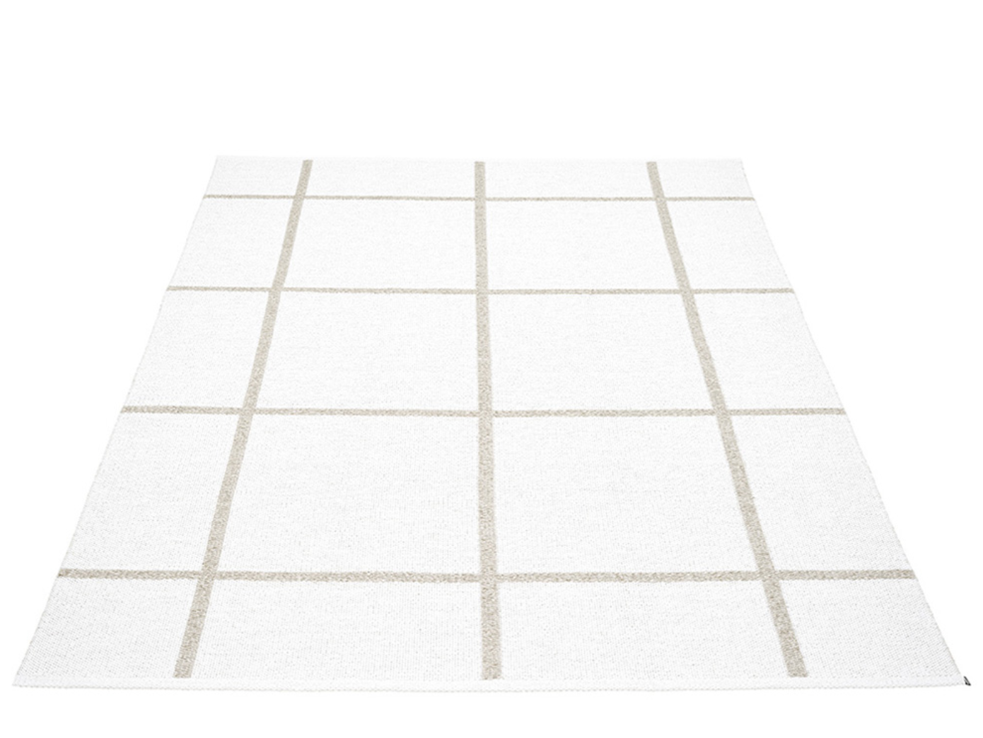 Little Plains Beach Plastic Floor Mats in White/Stone Metallic