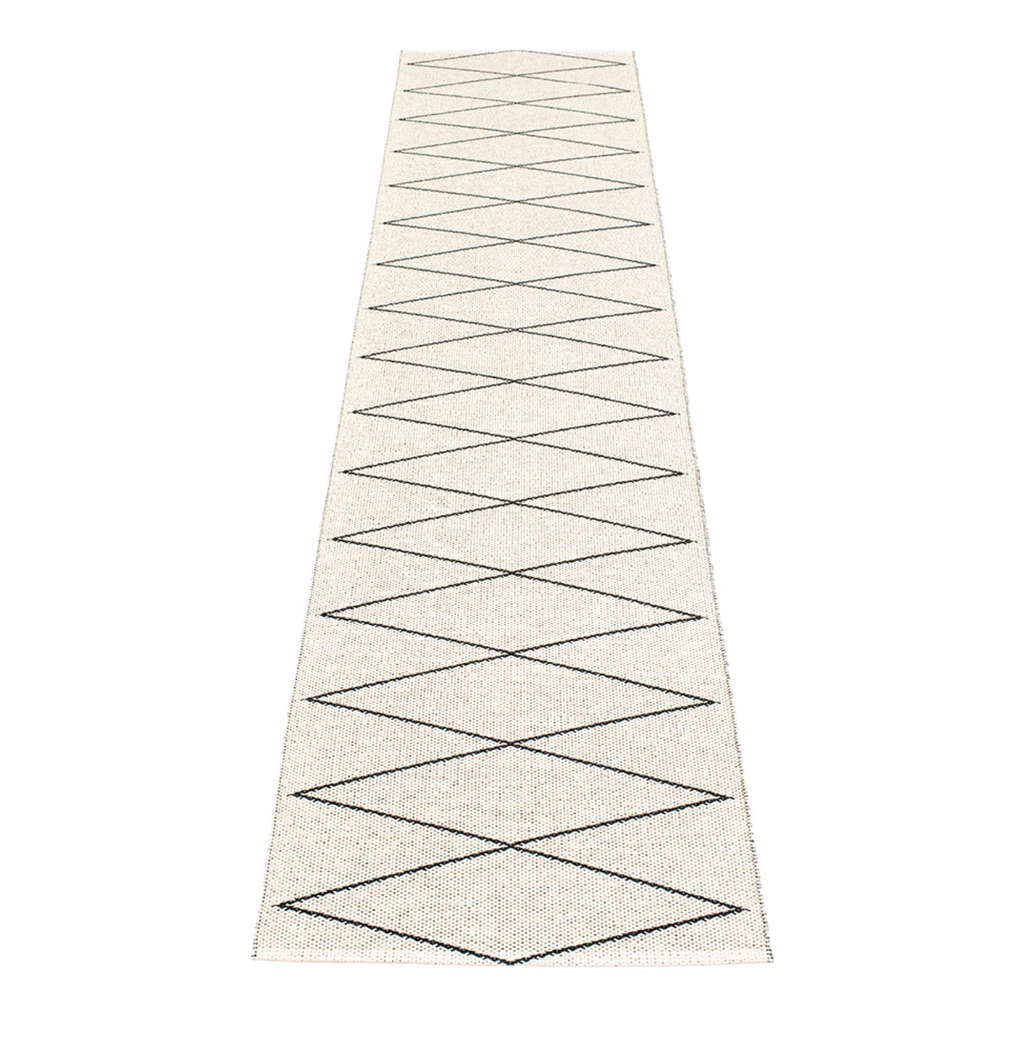 Navy Beach Plastic Floor Mats Black/Vanilla
