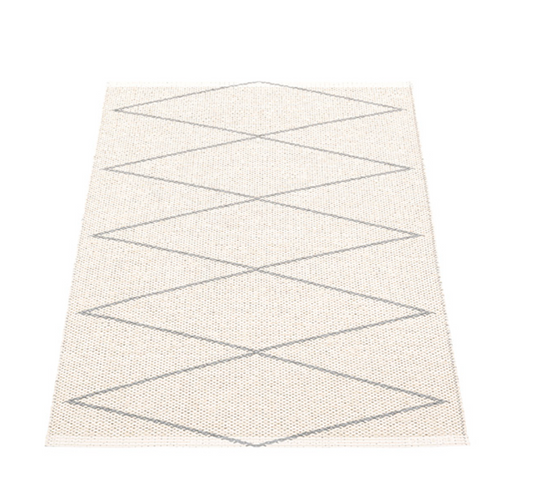 Navy Beach Plastic Floor Mats Grey/Vanilla