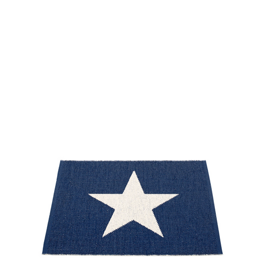 Sagaponack Plastic Floor Mats Dark Blue/Vanilla