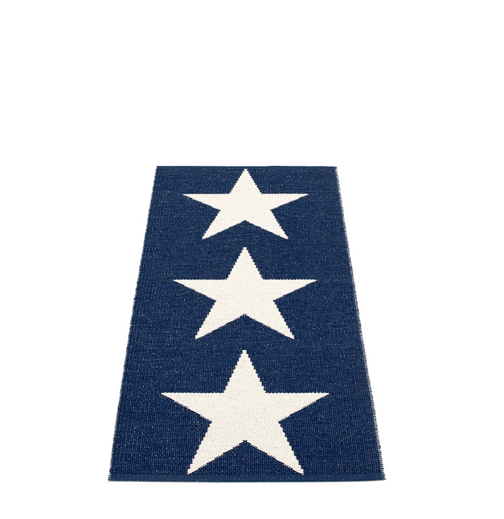 Sagaponack Plastic Floor Mats Dark Blue/Vanilla