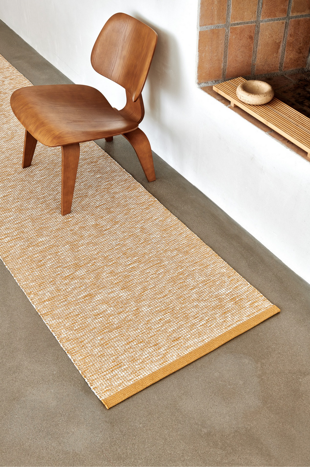 Main Beach Plastic Floor Mats in Ochre/Fossil Grey