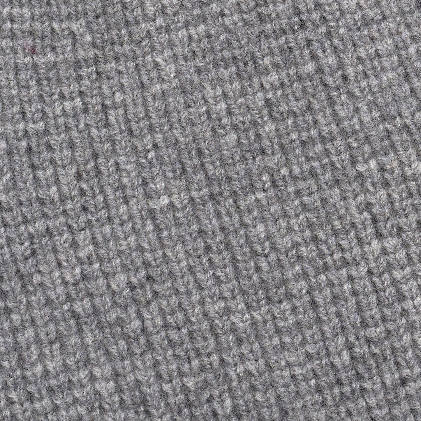 Wool–Cashmere Waffle Beanie in Grey Heather