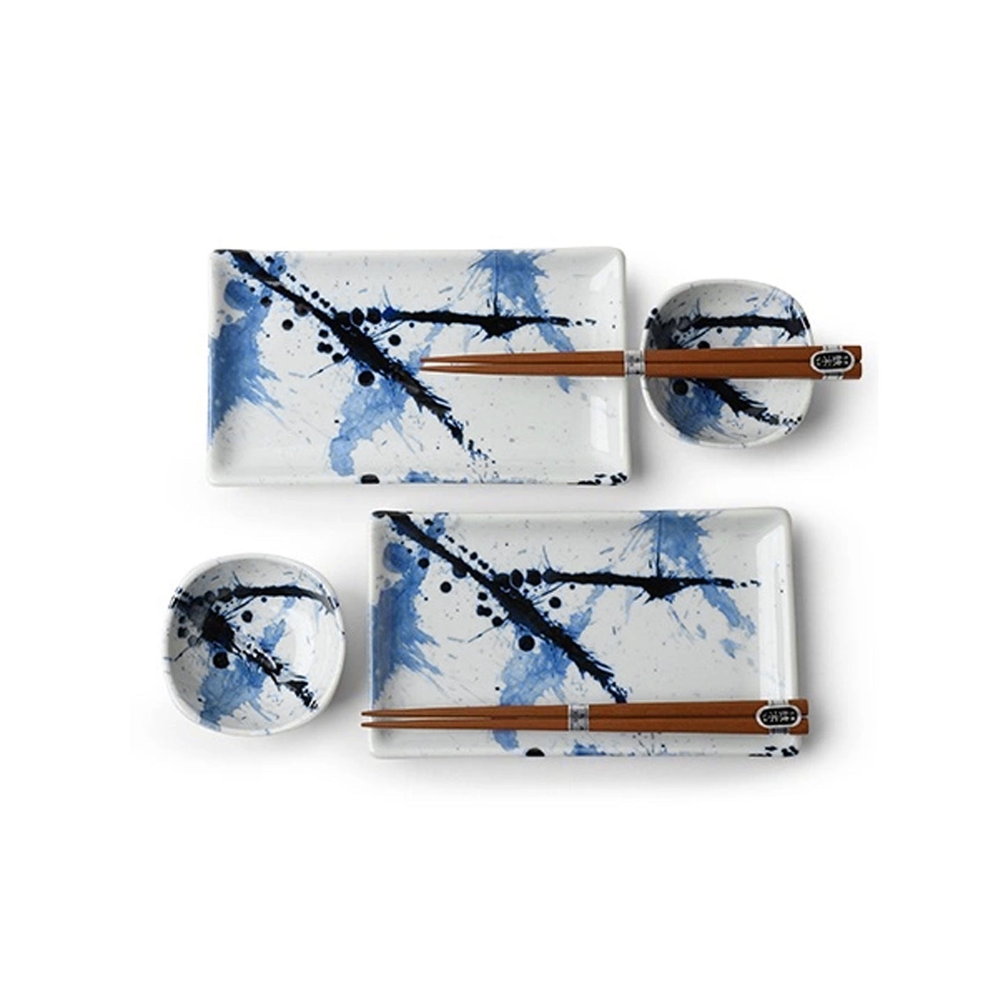 Sushi For Two Set, Sumi Blue/White