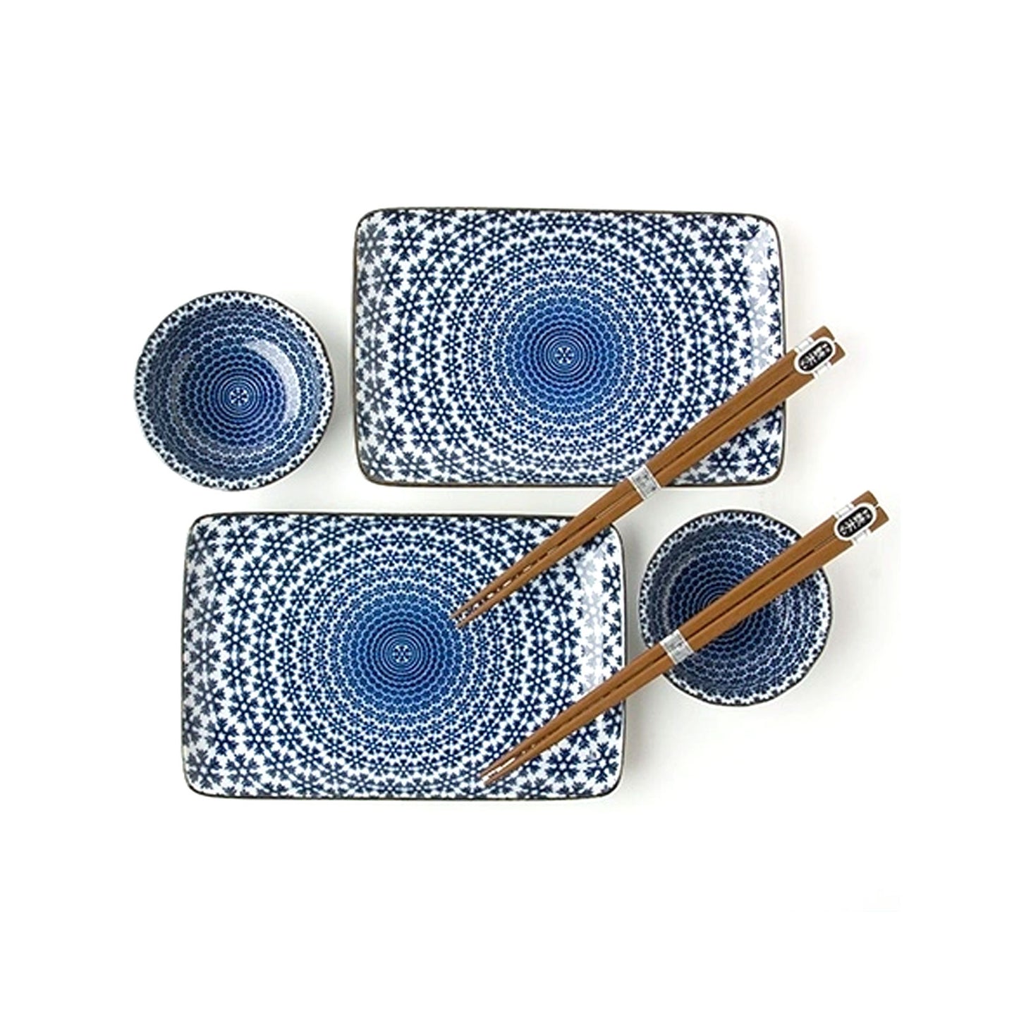 Sushi For Two Set, Snow Blue/White