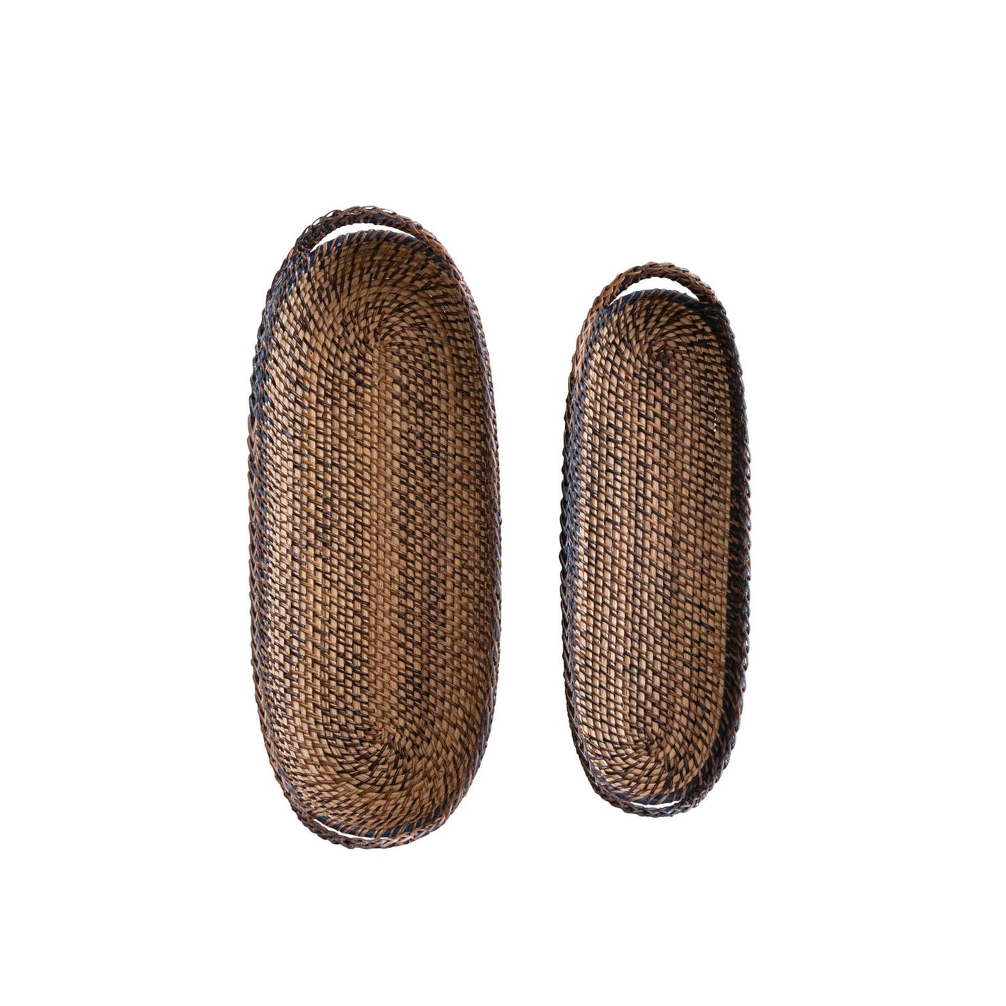 Hand-Woven Bread Baskets, Set of 2