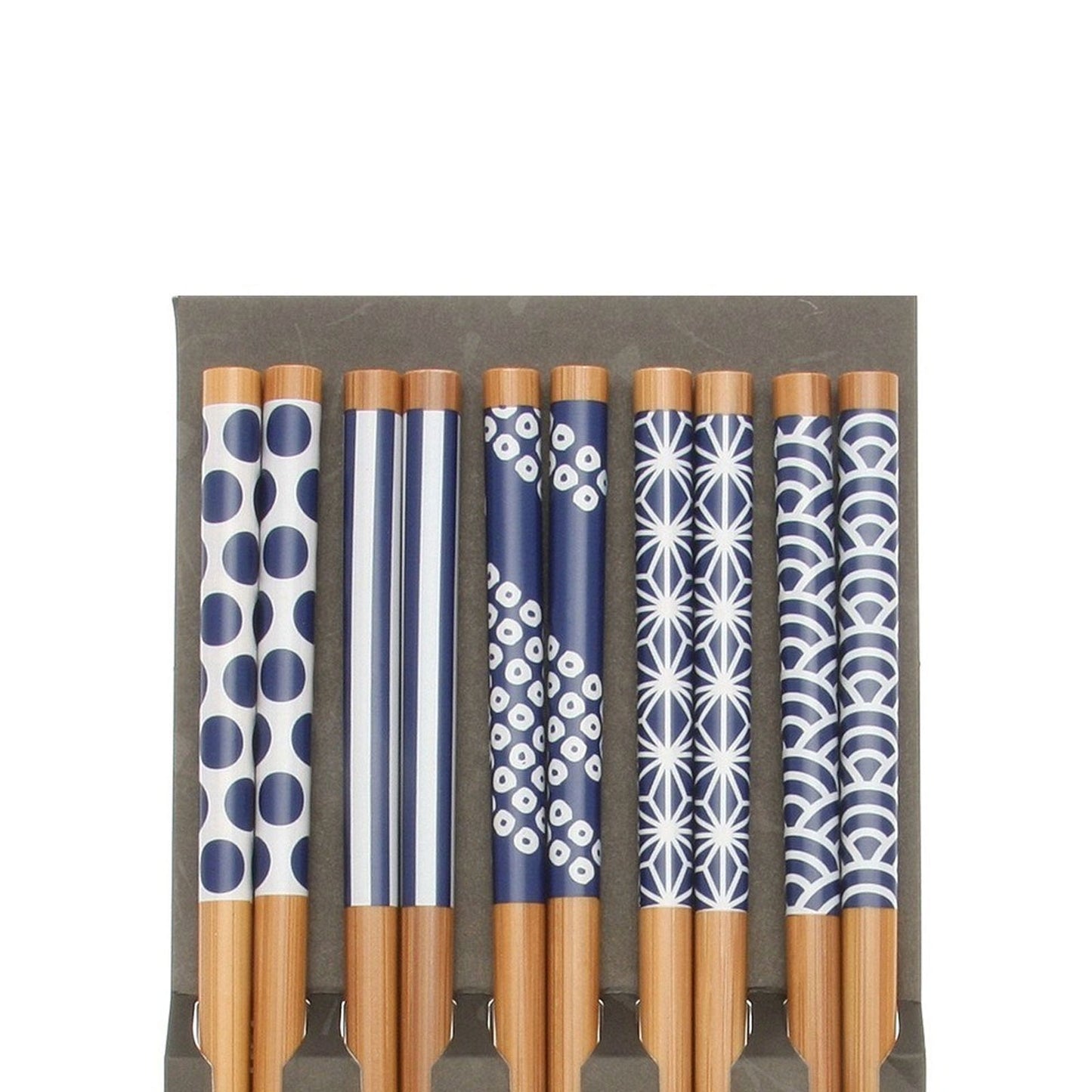Chopsticks Set, Bamboo "Waka" Blue/White