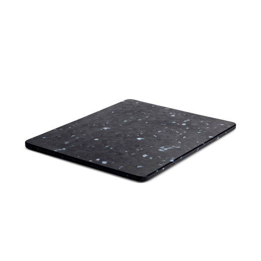 Recycled Cutting Board in Black with White Confetti
