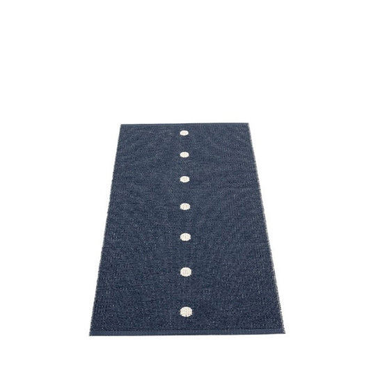 Ferry Road Plastic Floor Mats Dark Blue/Vanilla (Multiple Sizes)