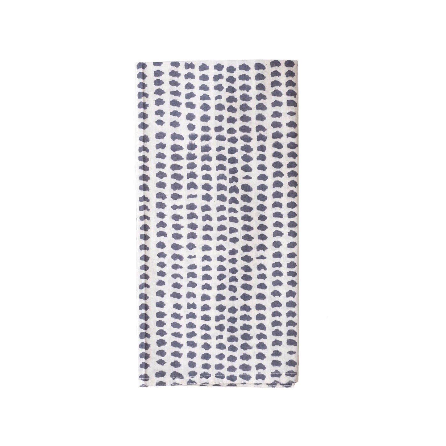 Dot Block Printed Napkins in Charcoal, Set of 4