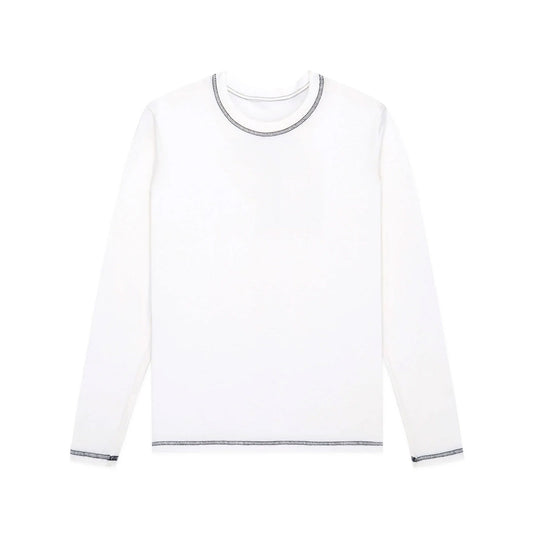 Inside Out Long Tee in Winter White