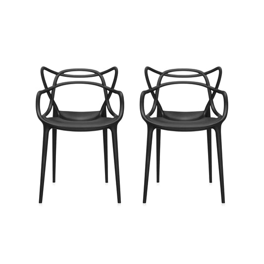 Kartell Masters Chair in Black, Set of 2
